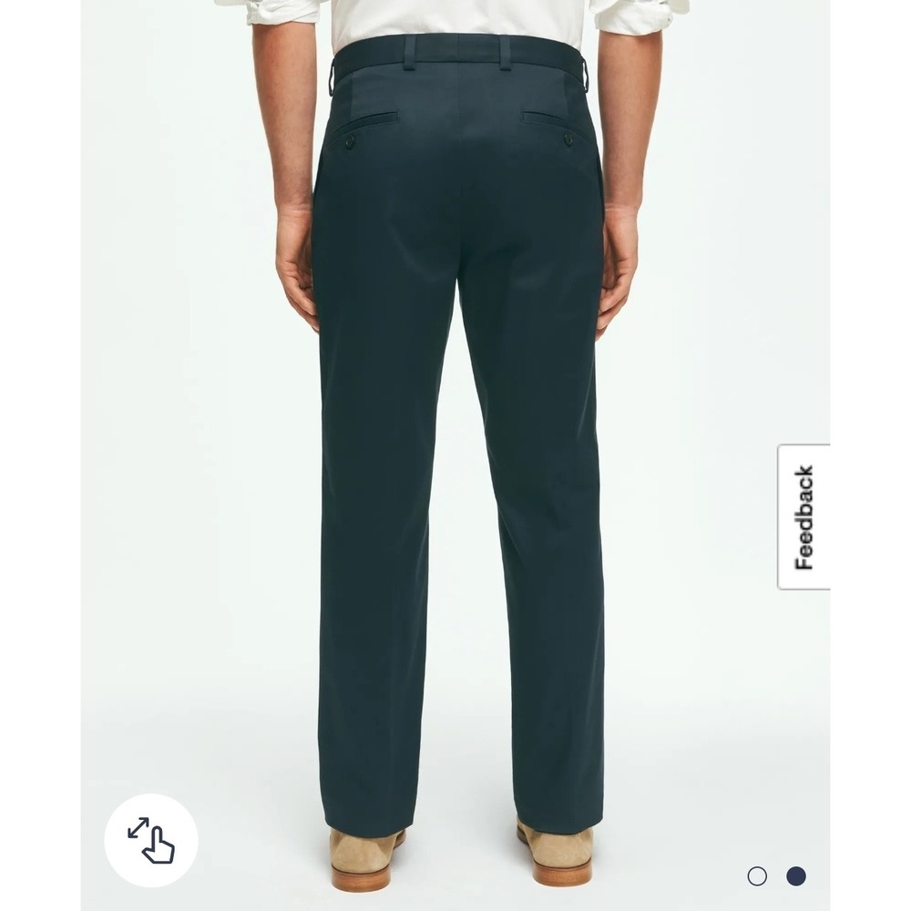 Brooks Brother PANTS Trouser Mens 37x30 Navy Advantage Chino Milano Work Classic